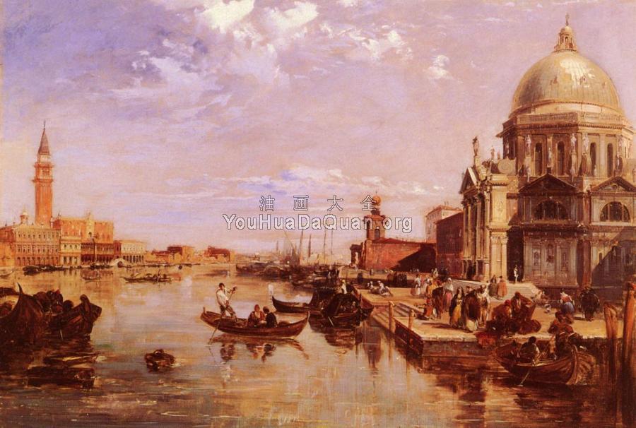 A View Of The San Giorgio Church And The Grand Canal - 爱德华·普利切特